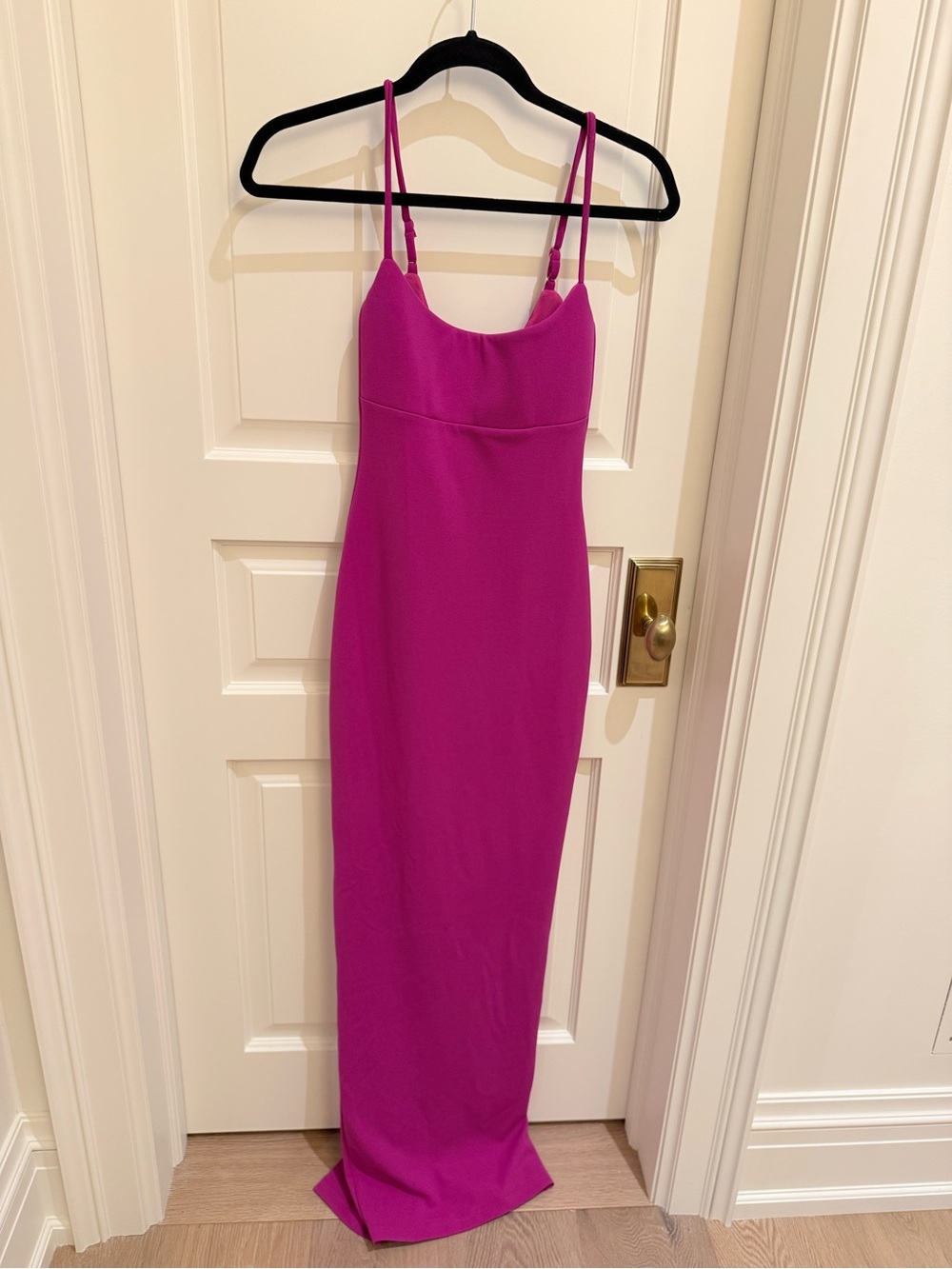 Nookie Bright Fuchsia Spaghetti-Strap Maxi Dress
